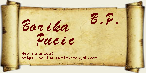 Borika Pučić vizit kartica